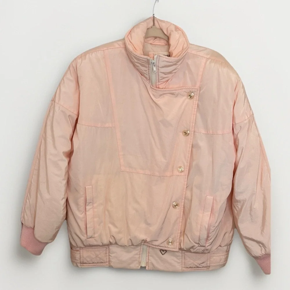 Vintage Obermeyer Women's Ski Jacket Size M Pink Short 90s Y2K Retro